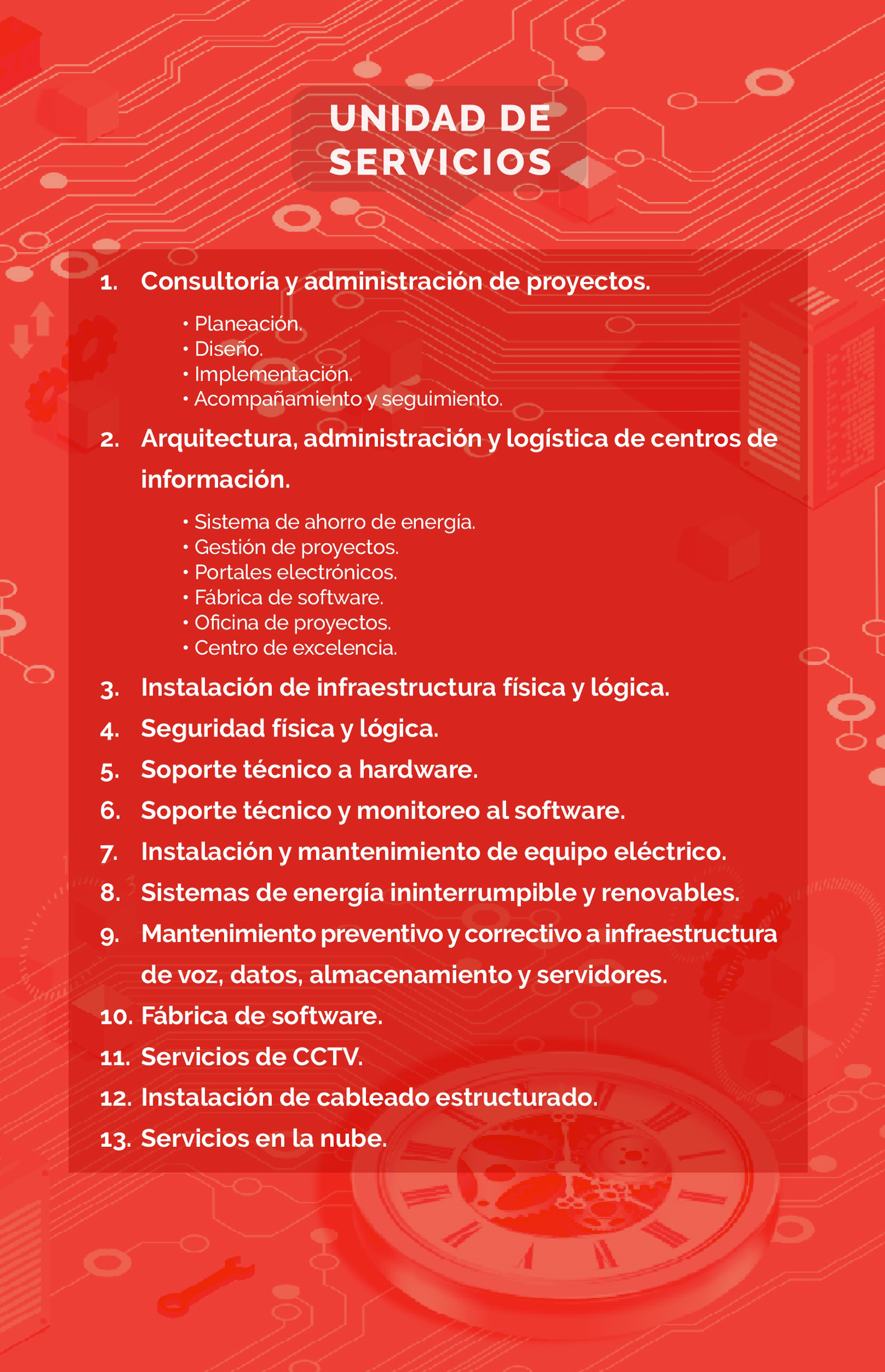 MENU UNIDAD DE SERVICIO